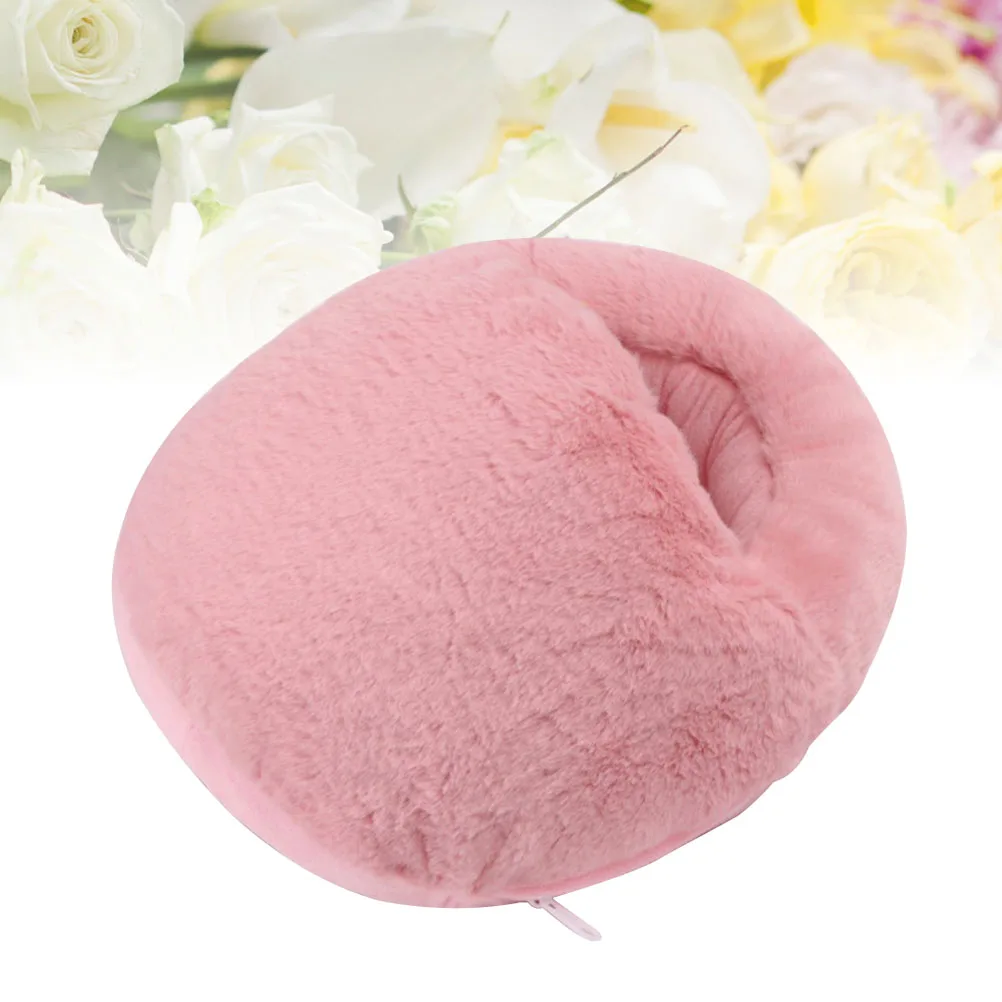 

USB Heating Slippers Foot Warmer Heated Pad for Feet Portable Heater Shoes Pink USB Powered Warm Effect Safe Soft Material