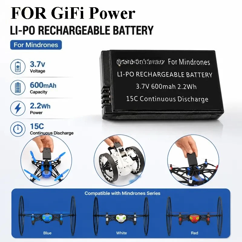 Parrot Rolling Spider & Jumping sumo Lithium Battery 600mAh