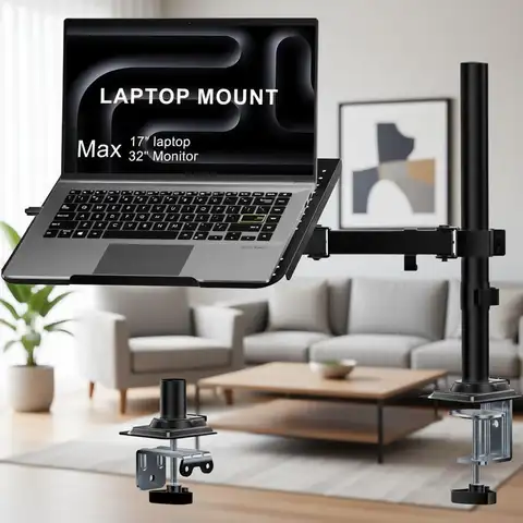 Suporte de Mesa para Laptop Totalmente Ajustável para Notebooks de 17 Polegadas com Plataforma de Resfriamento