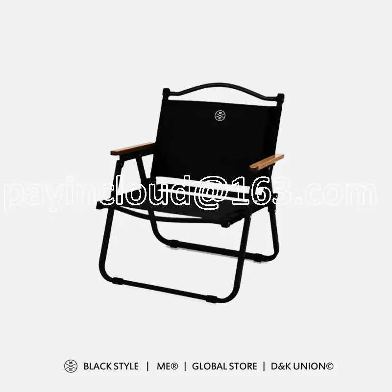 

Camping Folding Chair Beech Armrest Super Cool Style Kermit Outdoor B & B Milk Tea Coffee Shop Chair