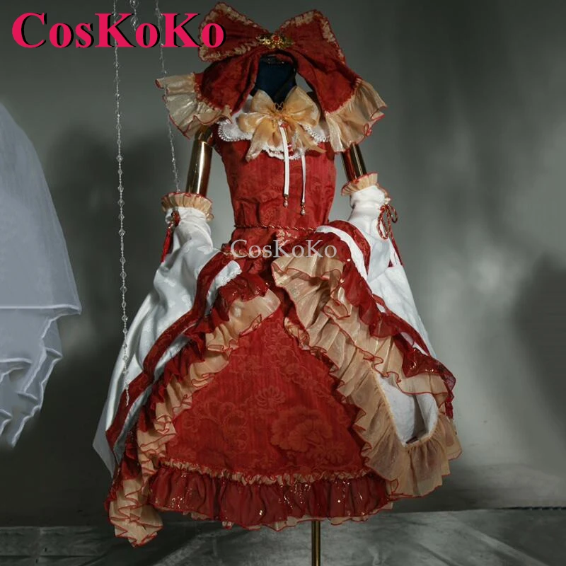 【Customized】CosKoKo Hakurei Reimu Cosplay Game Touhou Project Costume Elegant Sweet Gorgeous Dress Halloween Role Play Clothing