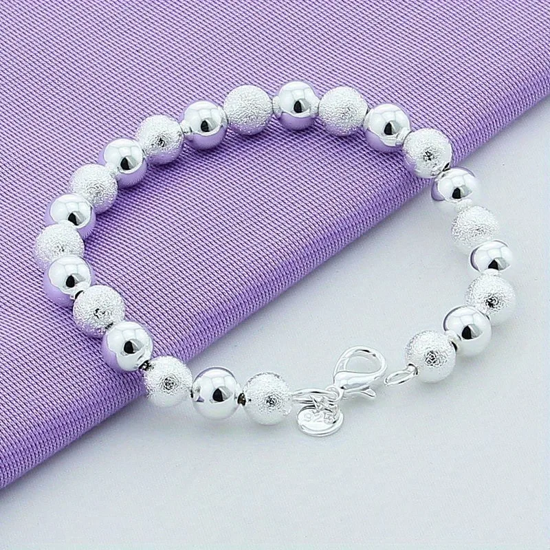 

Модные продукты, роскошный браслет-цепочка из стерлингового серебра 925 пробы с бусинами для женщин и мужчин, дизайнерские ювелирные изделия, модный подарок на свадьбу