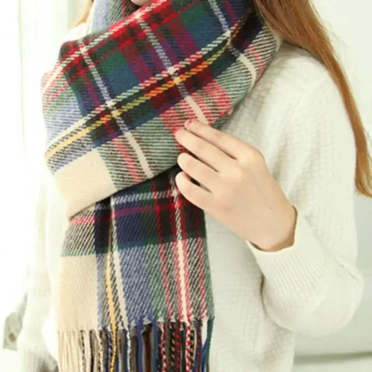 Women Warm classic lattice Scarf Fashion Casual popular Cashmere Couple Plaid Winter Men business Unisex muffler hijab