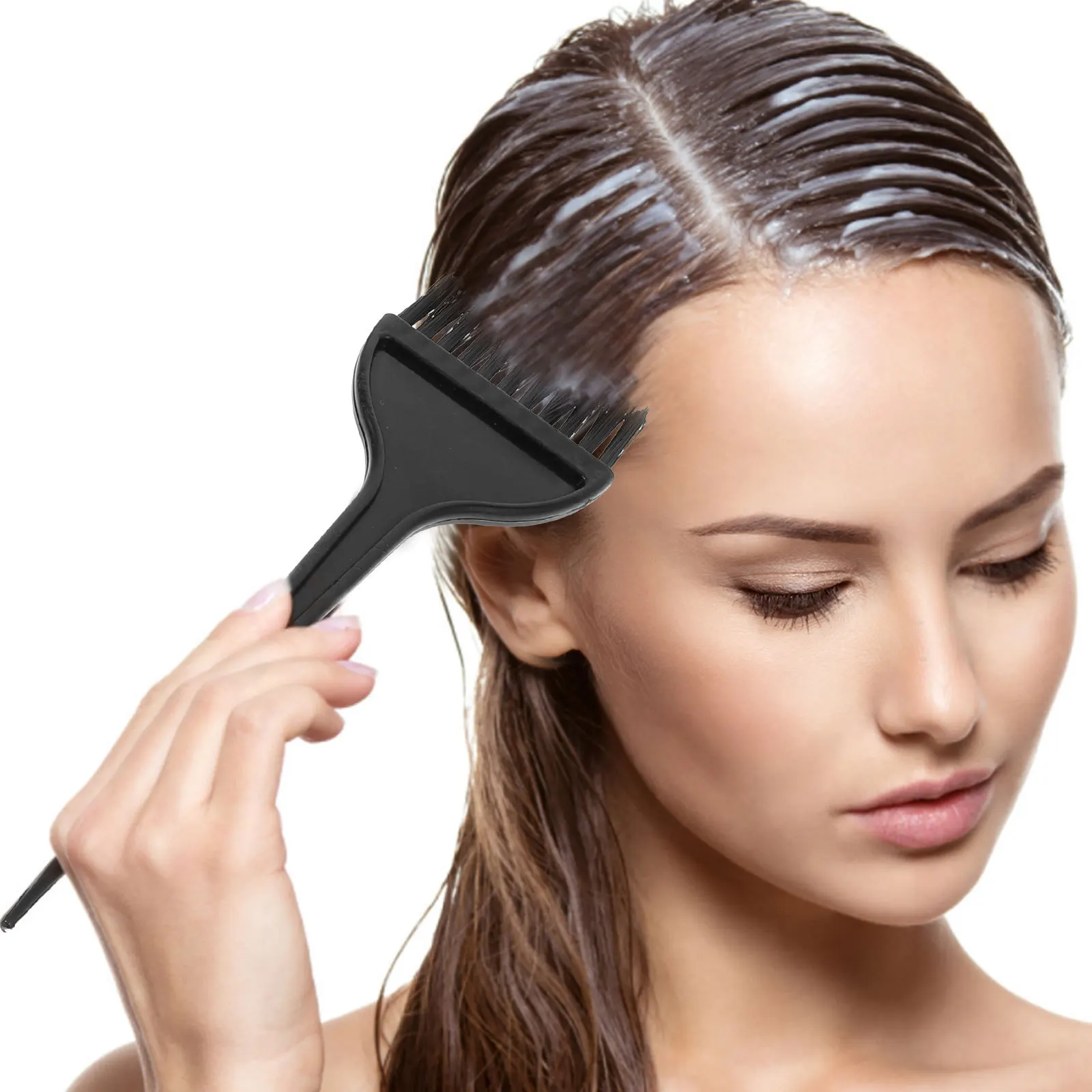 مجموعة واحدة من أدوات صبغ الشعر شديدة التحمل للشعر الطويل القصير والمجعد والمستقيم تتضمن وعاءً بسعة كبيرة لتلوين درجة الصالونات #1