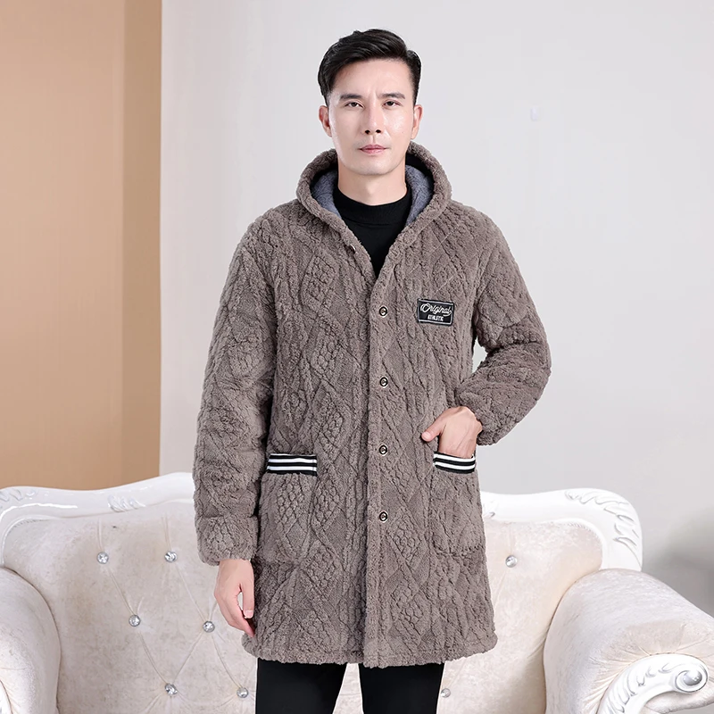 Мужское зимнее хлопковое пальто Thiened Fce на подкладке, устойчивое к Dir, кухонная рабочая одежда, футболка, многослойное платье Thi, отложное платье...