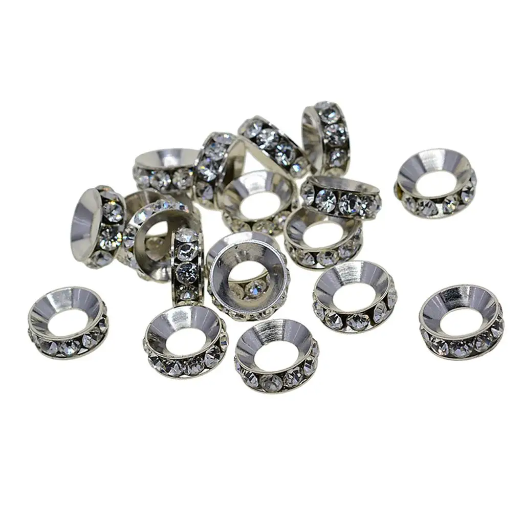 2 7mm Big Hole Rondelle Crystal Spacer Beads Set DIY Bracelet Jewelry