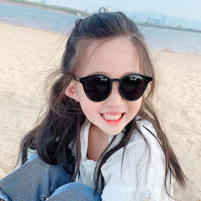 2023 New Fashion Children\'s Sunglasses Infant\'s Retro Solid Color Ultraviolet-proof Round Glasses Eyeglass For Kids Sun Glasses