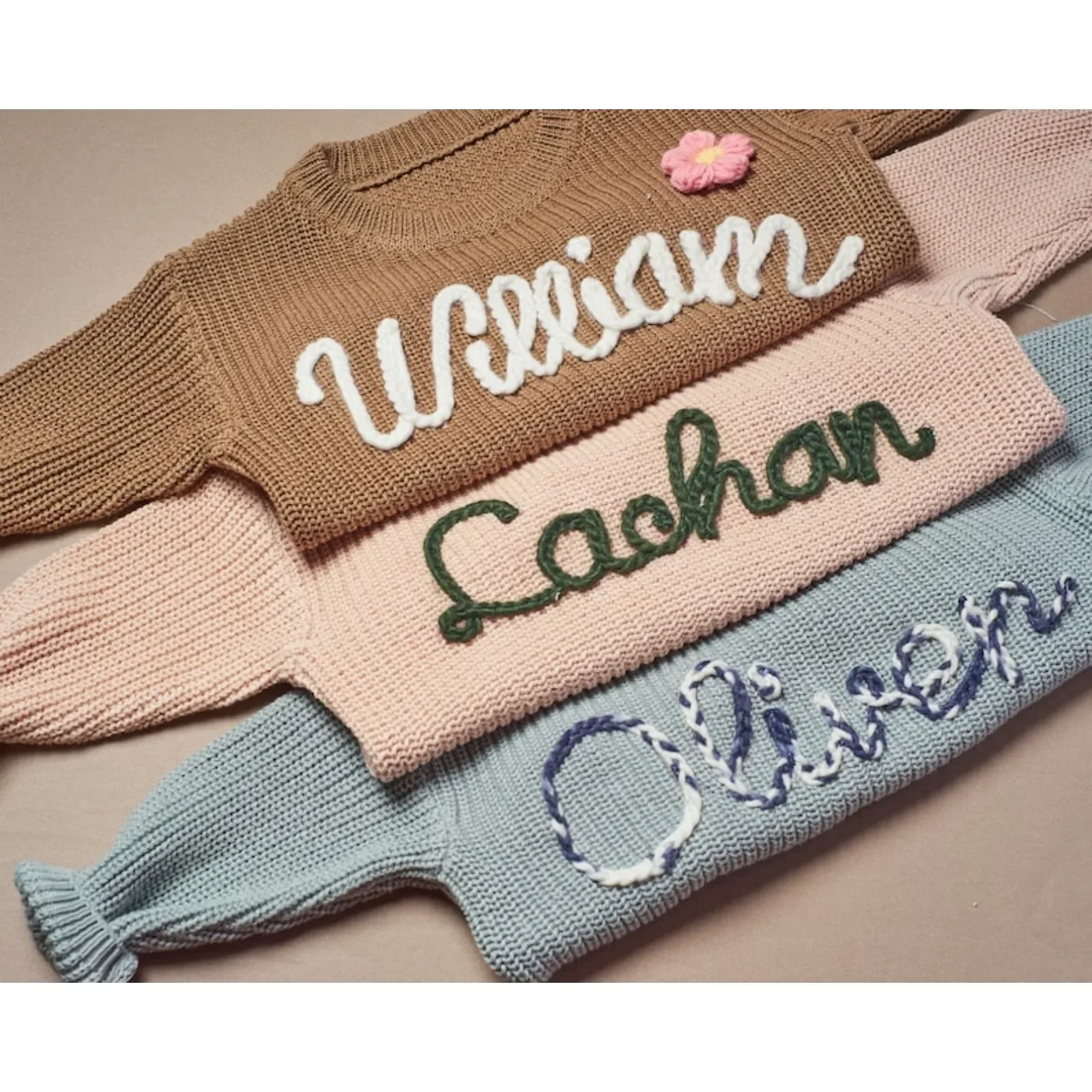 Personalized Baby Girl\'s Sweater with Hand-Fancy Personalized Embroidered Sweater Gift With Name,Customized Kid Jumper