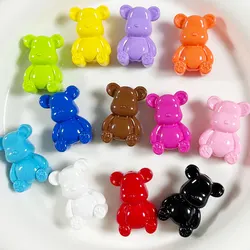 Macaron Color Cute Bear Beads For Jewelry Making Kawaii DIY Decorations Phone Chain Keychain Bracelet Charms Hairpin Accessories