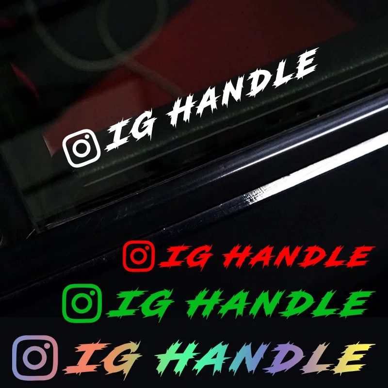 

1 шт. Наклейка на автомобиль с индивидуальным дизайном, крутые шрифты в стиле Instagram, водонепроницаемая, для самостоятельного оформления, для окон автомобиля, мотоциклов, шлемов, велосипедов, скутеров, прочные виниловые наклейки