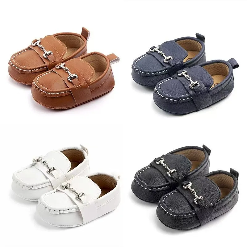 

Spring and Autumn Baby Soft Bottom Anti slip Wear resistant Fashion Versatile Indoor and Outdoor Bean Shoes PU Upper