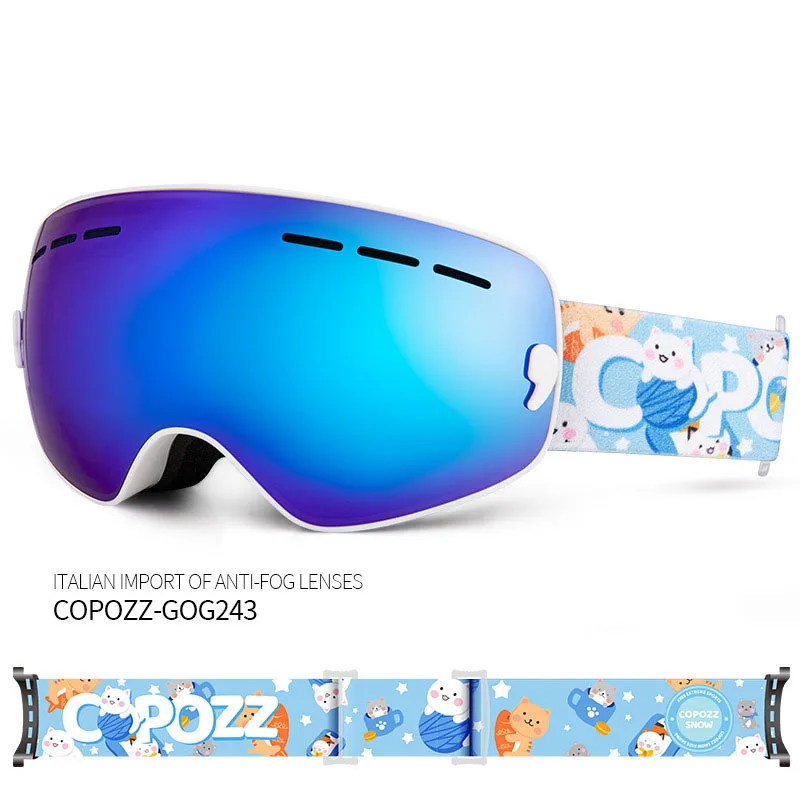 

New Children's Ski Goggles for Boys Girls Outdoor Double Layer Anti Fog Mountaineering Glasses Large Spherical Skiing Goggles