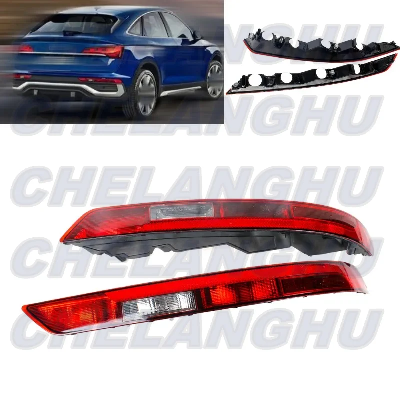 

For Audi Q5 2017 2018 2019 2020 2021 European Version Pair Left+Right Side Bumper Reflector Light Lamp Without Bulbs