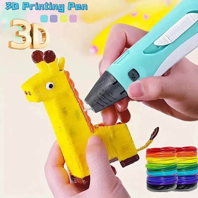 3D Pen Printing Pencils Art Craft Printer PLA Filament 3D Drawing Print For Kids Creative For Draw Paint Birthday Holiday Gifts