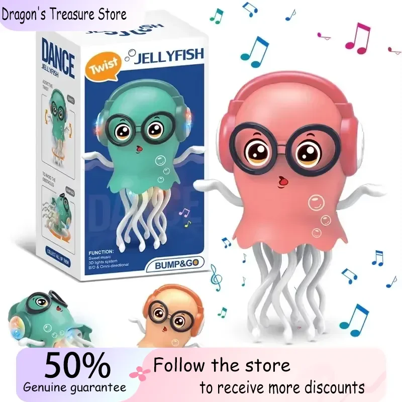 

Kids Electric Dancing Octopus Toys Auto Sensing Avoiding Obstacles Crawling Electronic Magical Dance Jellyfish Christmas Gifts
