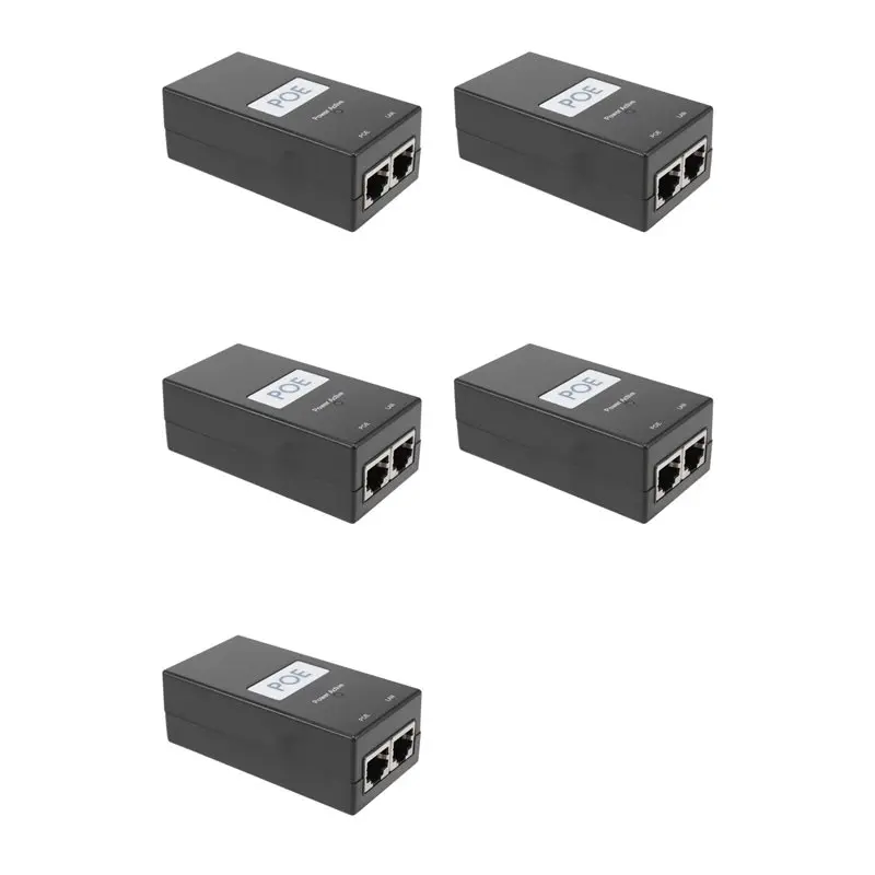 【RECOMENDAR】5X 24V 0.5A Desktop POE Power Injector Ethernet Adapter Surveillance CCTV For IP Camera Power Supply