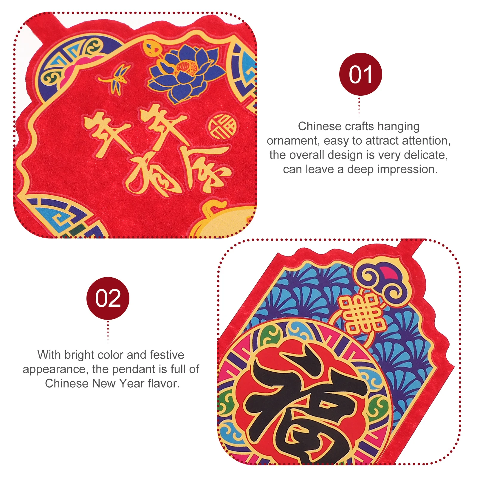 

1 set 1 Set Chinese New Year Decoration Hanging Ornament Spring Festival Pendants For Home Door Window Car Decor Party Supplies