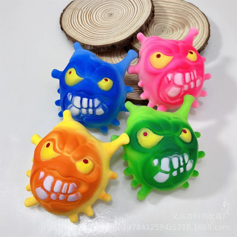 2023 New Release Ball Toy Virus Flour Ball TPR Pequeno Monstro Divertido Descompressão Truque Criatividade Adulto Infantil Presente de Halloween