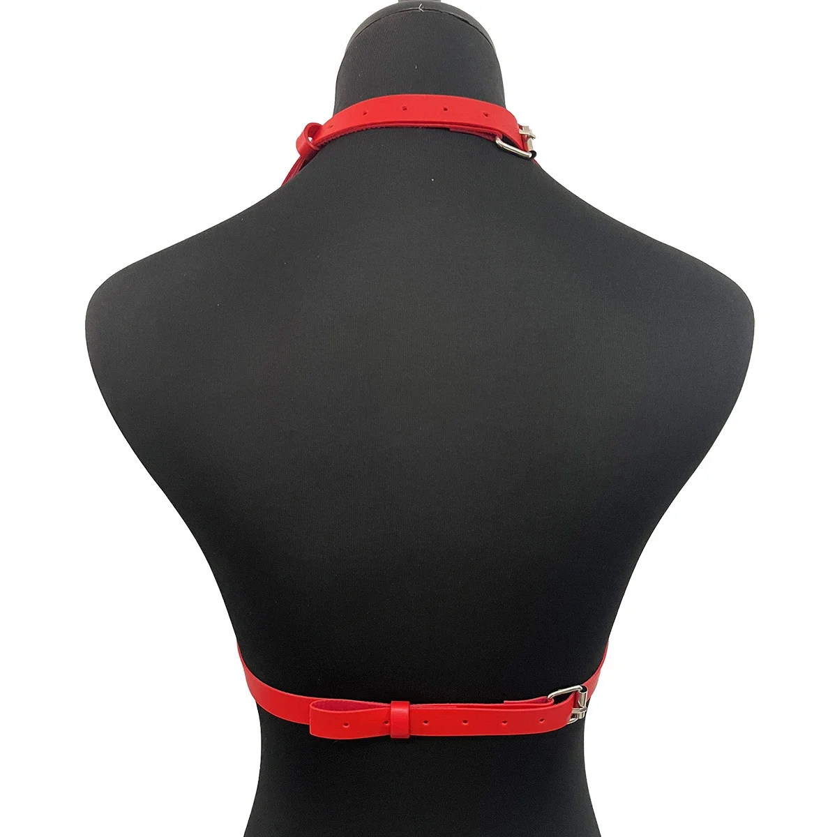 Sexy Red Leather Lingerie Chest Harness for Women, Sword Belt, Body Bondage Belt, Harajuku Gothic Fetish, Clothing Accessories