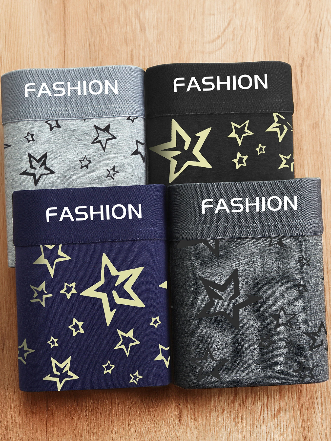 

4pcs men's underwear boxer panties, comfortable, trendy, fashionable, soft breathable, hot-selling high-quality men's panties