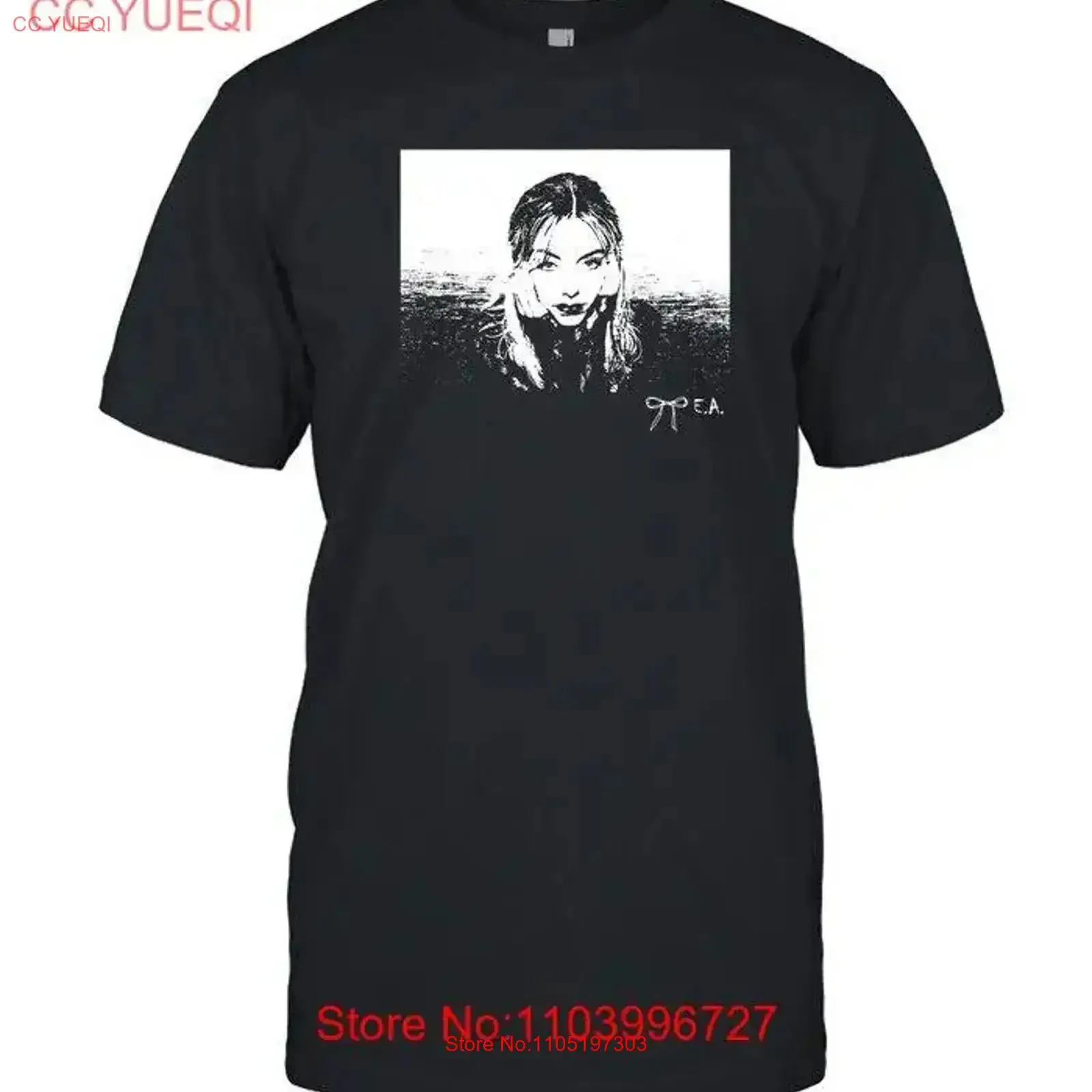 إيلين أليستر 2024 تي شيرت عتيق جرافيك مغسول أوم قمة الموضة للارتداء اليومي مصمم الملابس امتدت لينة