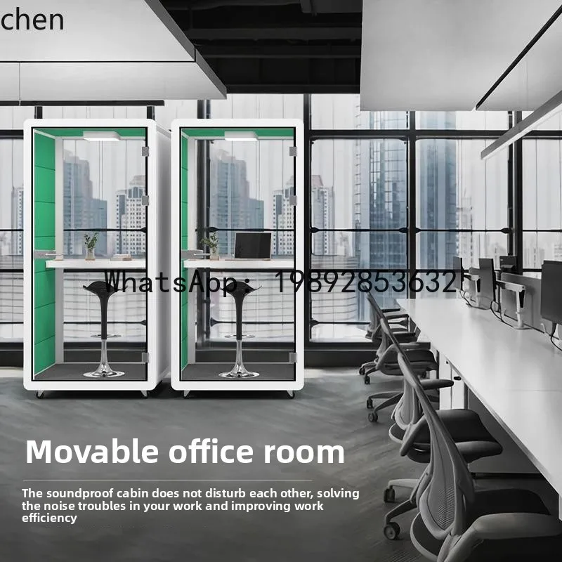mobile soundproof room, home office, phone booth, live stream, recording studio, soundproof room, silent warehouse