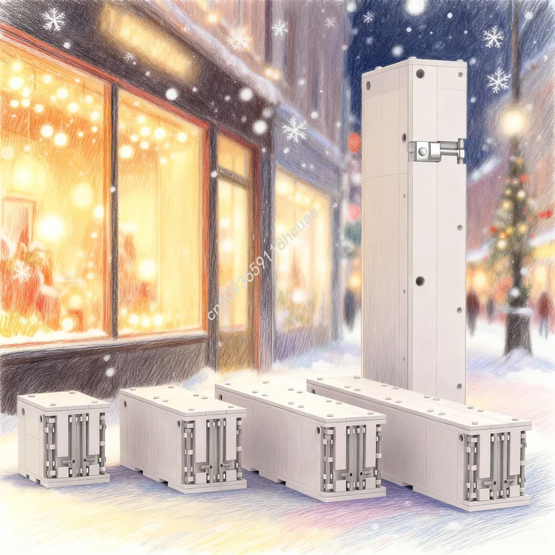 

Набор строительных блоков MOC ISO (455 деталей) — модель рефрижераторного контейнера для городских поездов, архитектурный конструктор, идея для рождественского подарка, игрушка-конструктор