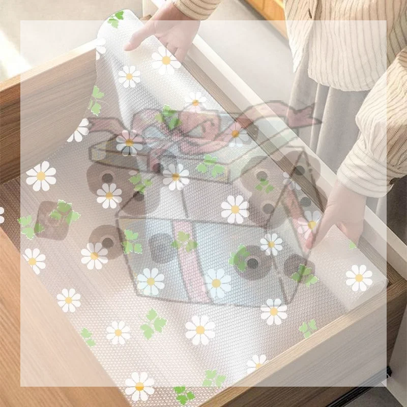 【CC】Non-Adhesive Drawer Protector Pad Waterproof Dustproof Anti-Slip Moisture-Proof Closet Placemat Table Pad Oil-proof Liners