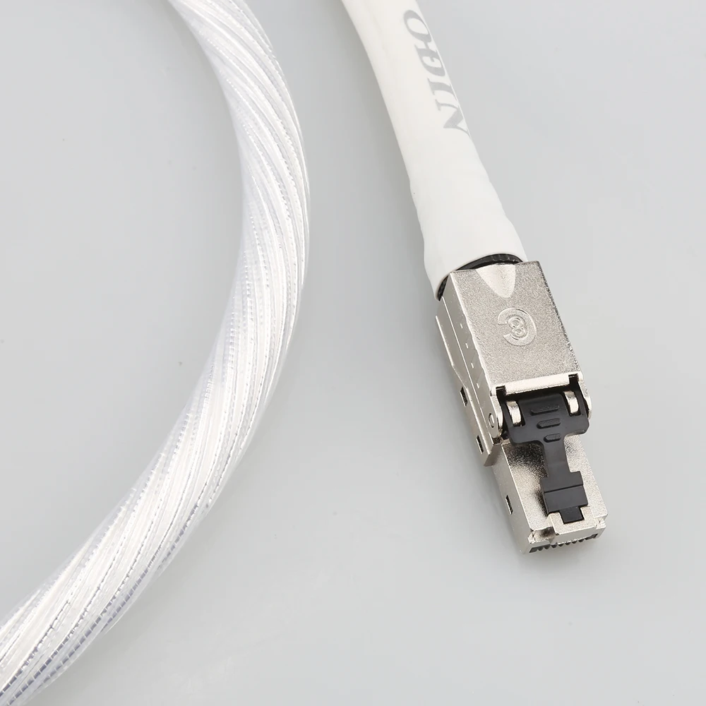 Kabel sklejka sieciowa Nordost ODIN kabel Ethernet Cat8 Speed przewód Lan RJ45 z posrebrzanym przewodem o wysokiej czystości