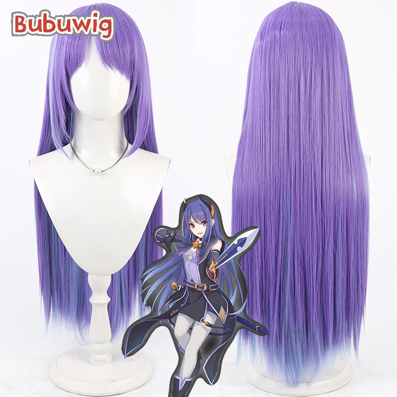

Bubuwig Synthetic Hair Rei Cosplay Wigs Princess Connect Re:Dive Rei 70cm Long Straight Purple Mixed Blue Wig Heat Resistant