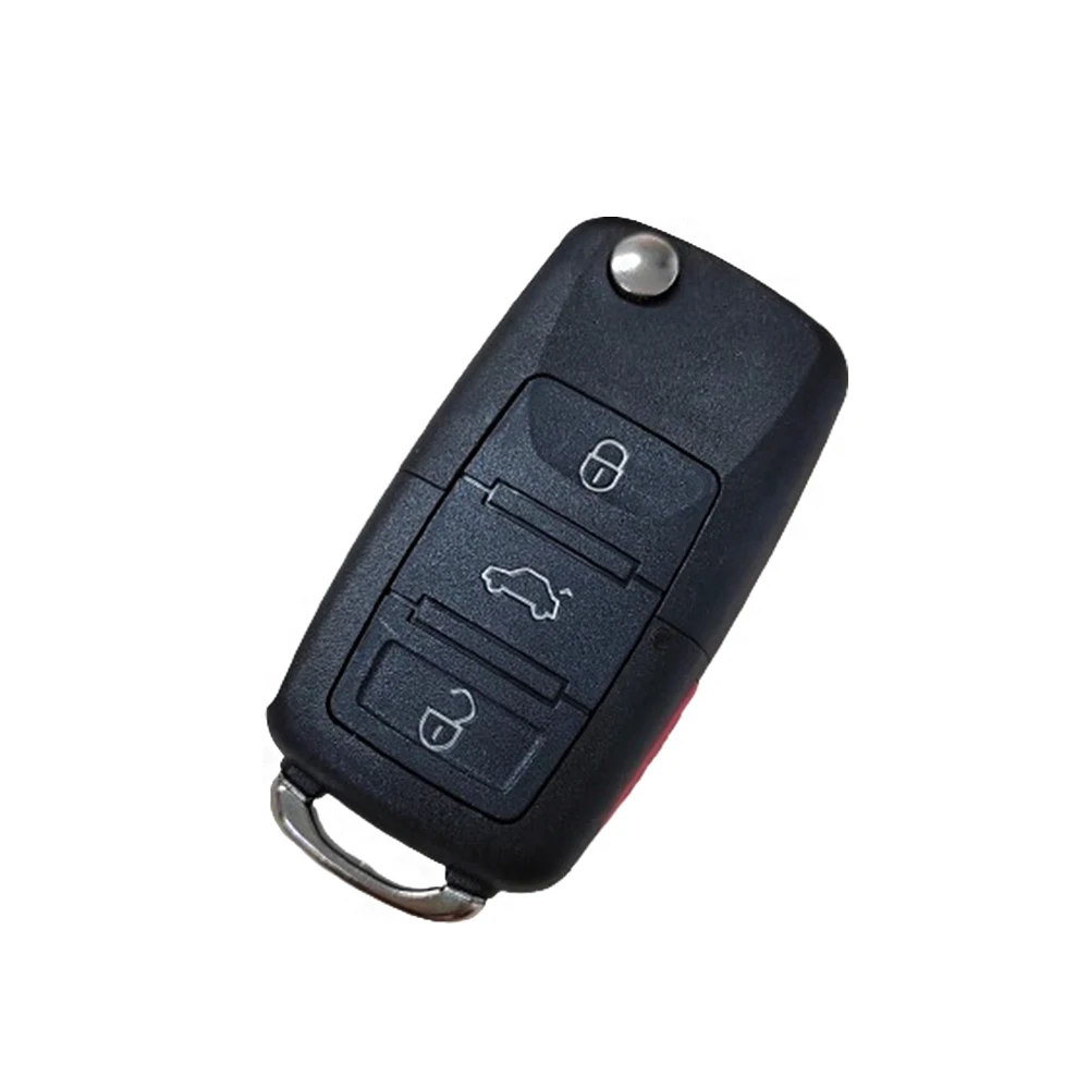 3+ 1 Panic 4 Tasten Flip Remote Key Shell Passend für VOLKSWAGEN VW Touareg Switchblade Flip Case Fob