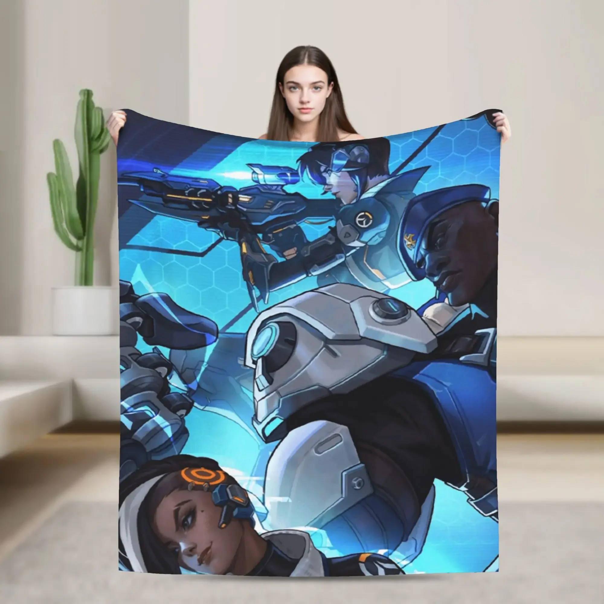 

Soft Warm Blanket for Camping Gaming Couch Chair Sofa Bed Comfortable Flannel Bedspread