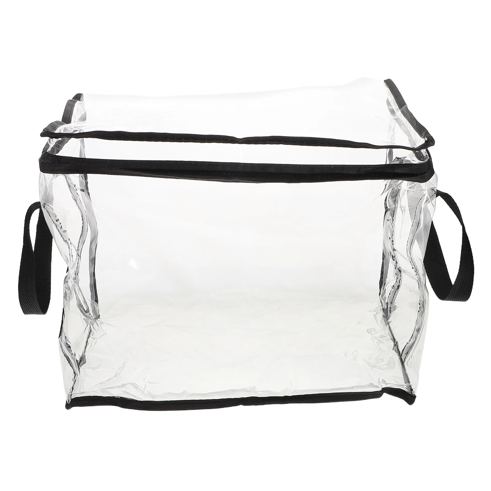 

Clear Waterproof Storage Box Large Capacity Foldable Organizer Container Transparent Document Cube Bin Holder Book Storage