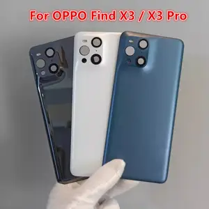 Bilashmart FindX3 X3Pro Housing OPPO Find X3 / X3 Pro Battery Back Cover Repair Replace Door Phone Rear Case + Camera Lens