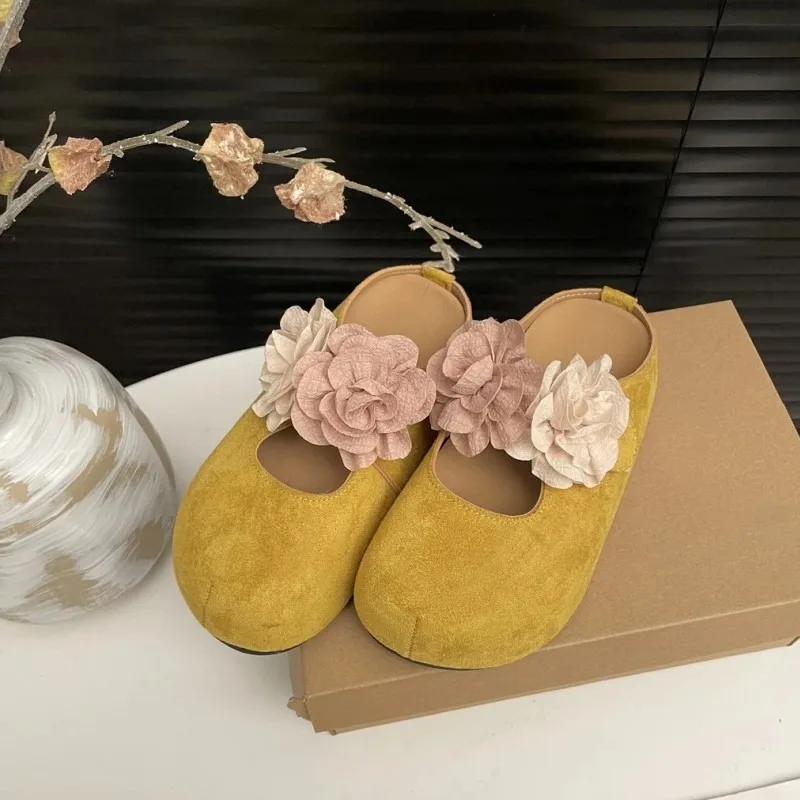 

Womens Slippers Thick Bottom Inner Heigh Baotou Slippers Sweet for Lady Casual Slippers Round Toes Soft Bottom Comfort Sandals