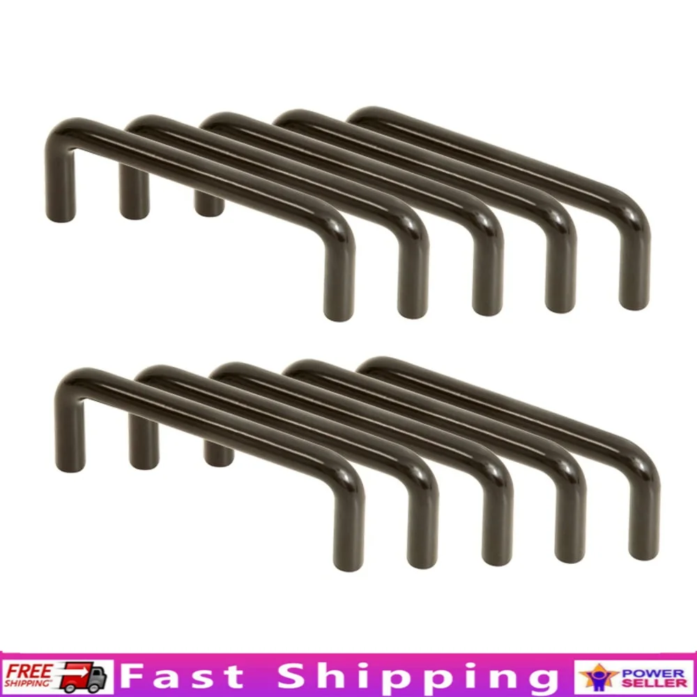 

10-Pack 3 Inch Cabinet Bar Pulls Oil Rubbed Bronze Zinc Alloy Handles Easy Install Durable Kitchen Drawer Wardrobe Dresser