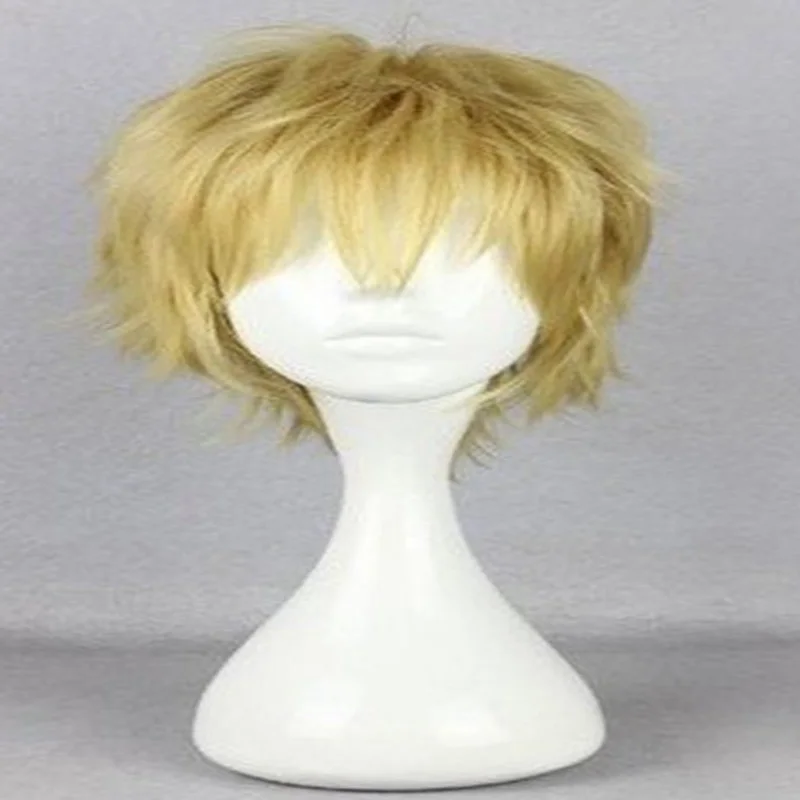 Synthetic Hair Axis Powers Hetalia Tino Vainaminen Style Male Blonde  Short  Cosplay Wig image 2