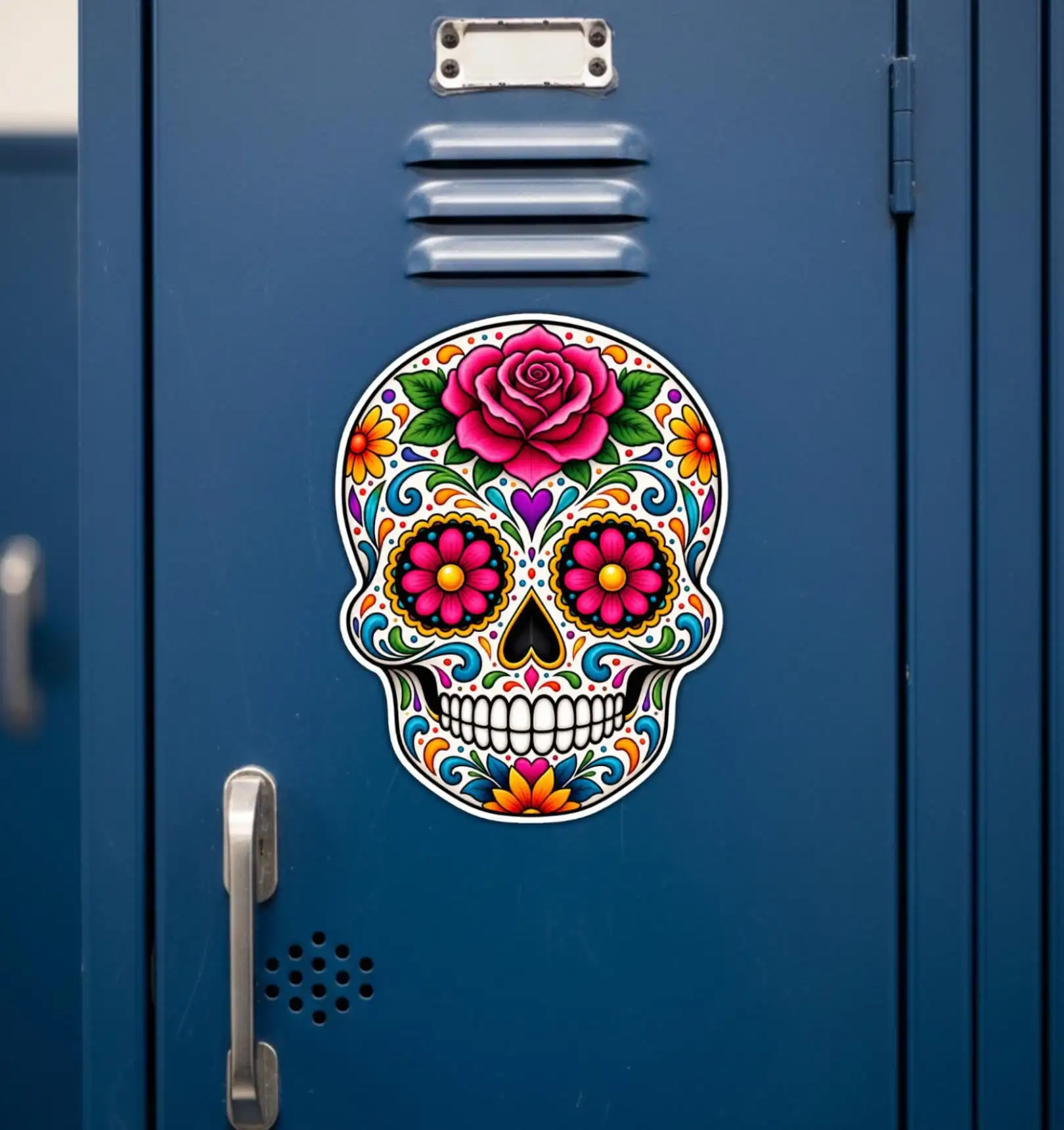 Sugar Skull Day Of The Dead Vinyl Sticker For Laptop And Water Bottle Self Adhesive Mexican Festival Decal 3