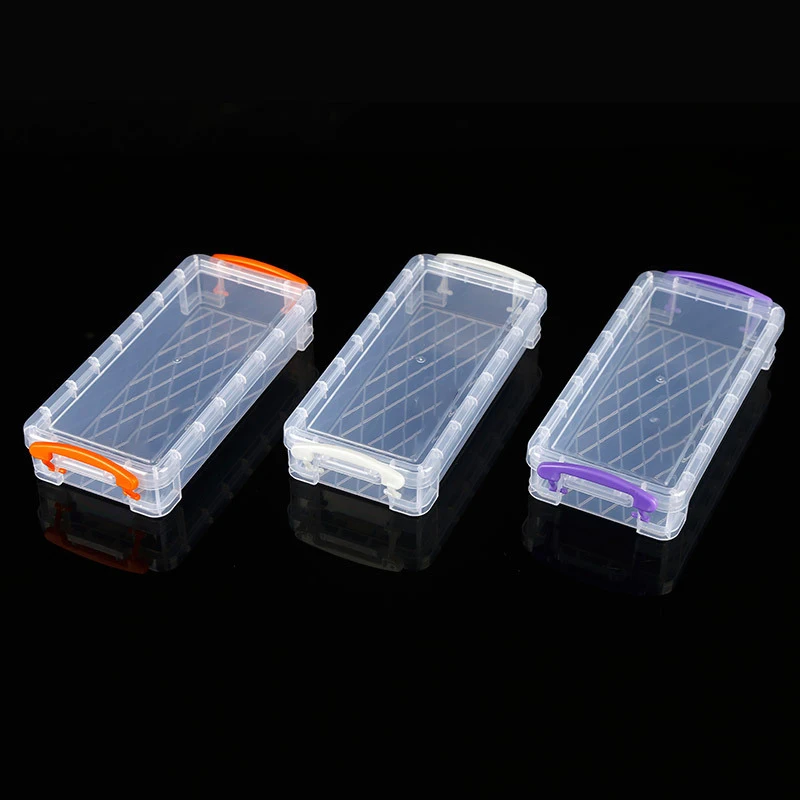 Simple And Transparent Large Capacity Plastic Pencil Case School Stationery Sketching Art Box Stationery Supplies