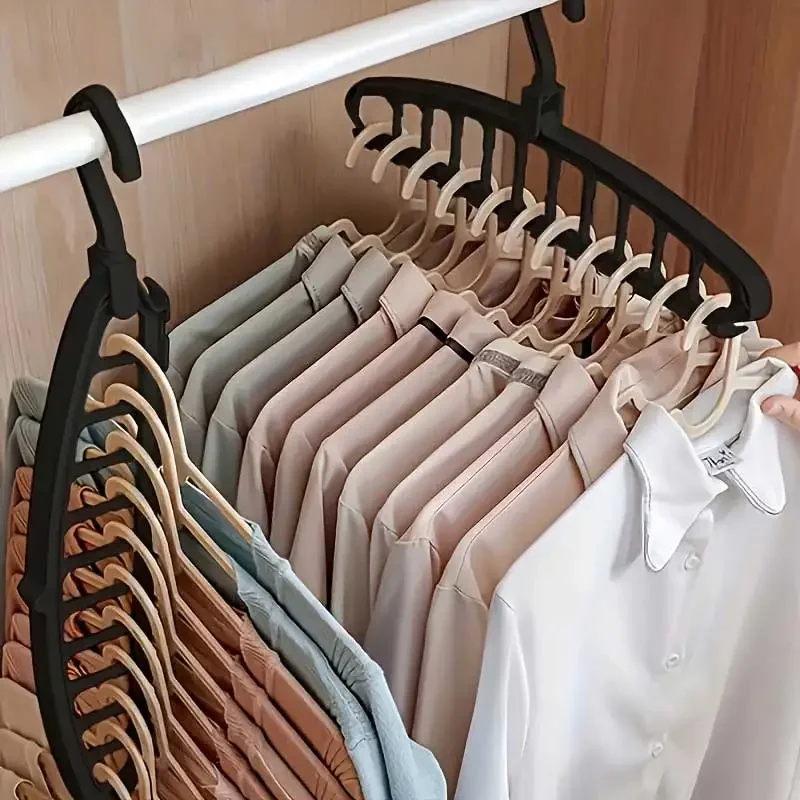 

Folding Multi-Hole Clothes Hanger Non-slip Storage Rack Space Saving Clothes Rack Organizers For Wardrobe Jeans Trousers Scarf