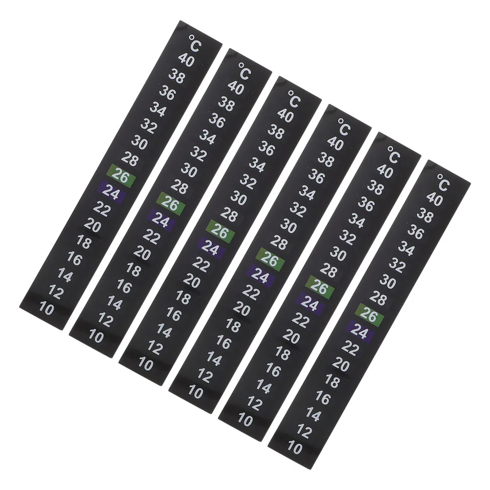 6 Buah Stiker Perubahan Warna Suhu Monitor Termometer Luar Ruangan Pengukur Air Hewan Peliharaan