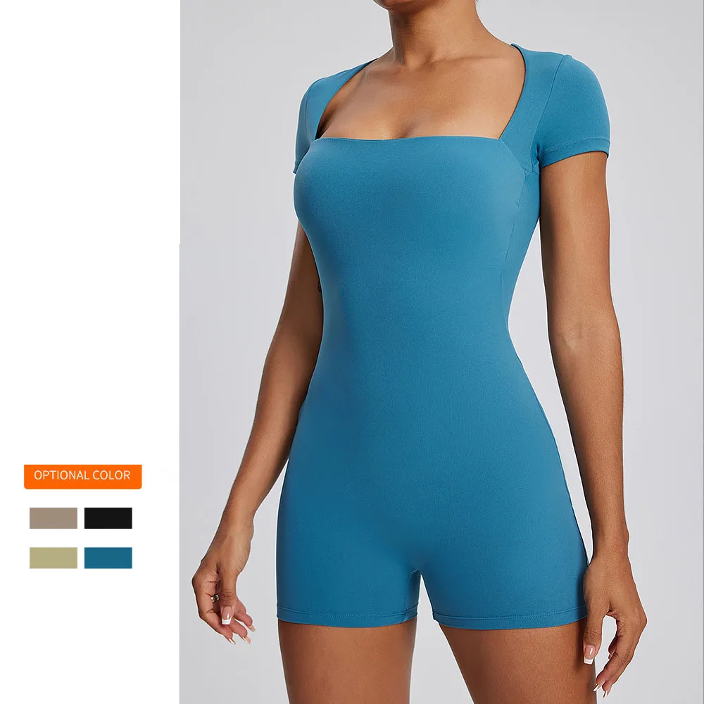 

Женское боди для йоги Cloud-Like — быстросохнущий комбинезон для тренировок с короткими рукавами, бесшовный спортивный костюм для танцев и фитнеса, спортивный костюм