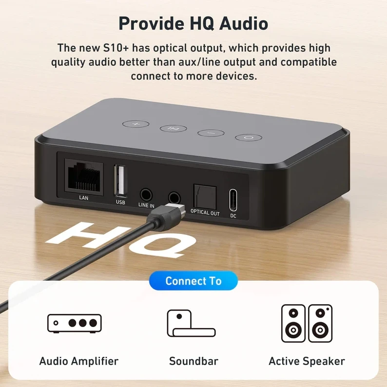 Arylic S10+ Remote Control for Home Theater Stereo Audio Receiver Digital Class Power Preamplifier for 5.0 WiFi Big