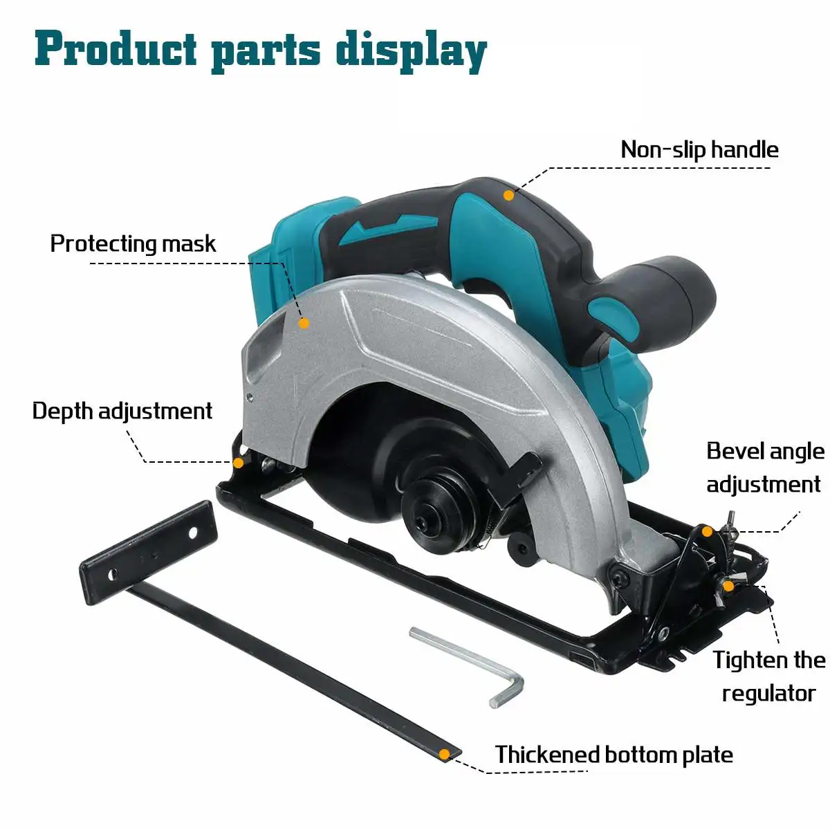 Electric Circular Saw Handle Power Tools Dust Passage 5000RPM Multifunction Cutting Machine For Makita 18V Battery