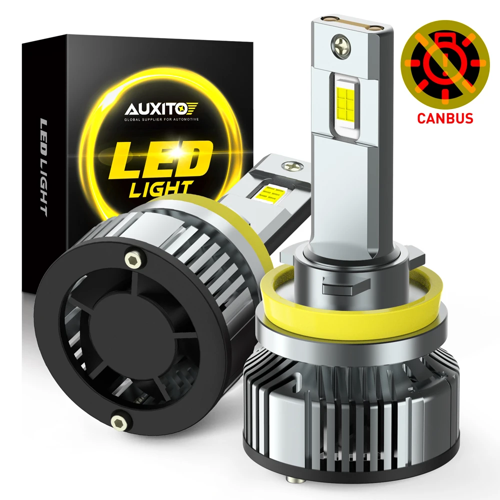 

AUXITO 2Pcs 100W H11 LED Headlight Bulb With Canbus No Error Turbo LED H8 H9 9005 HB3 LED Head Lights 25000LM Super Bright White