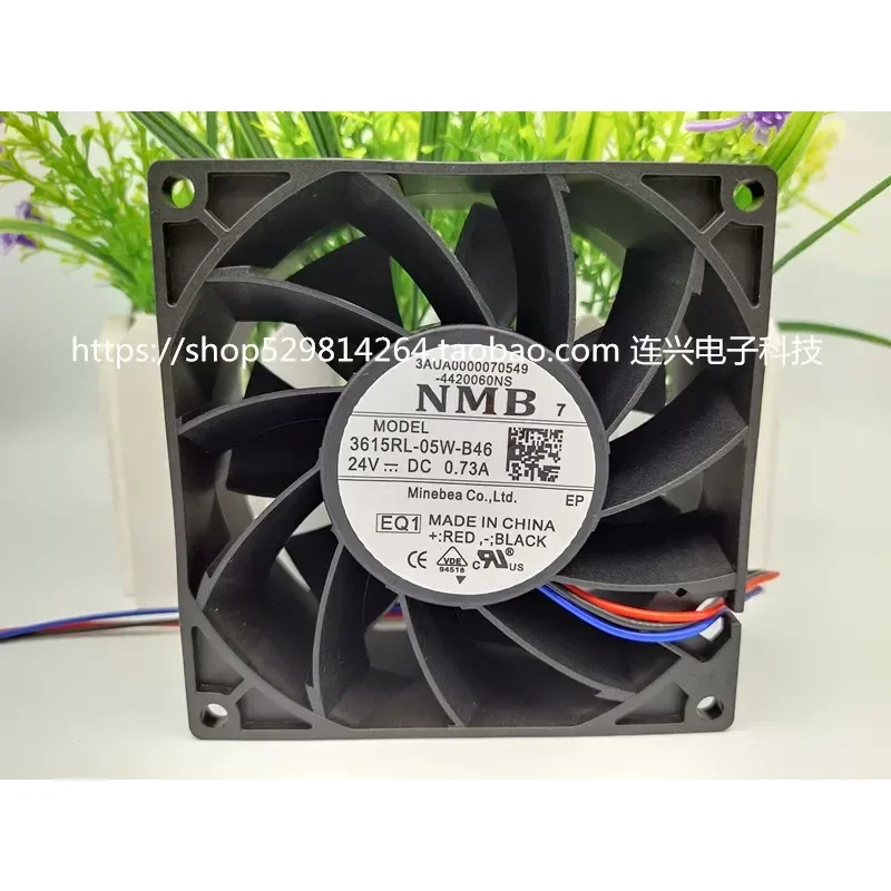 for NMB 3615RL-05W-B46 24V 0.73A 9238 Cooling Fan for ACS880 Inverter