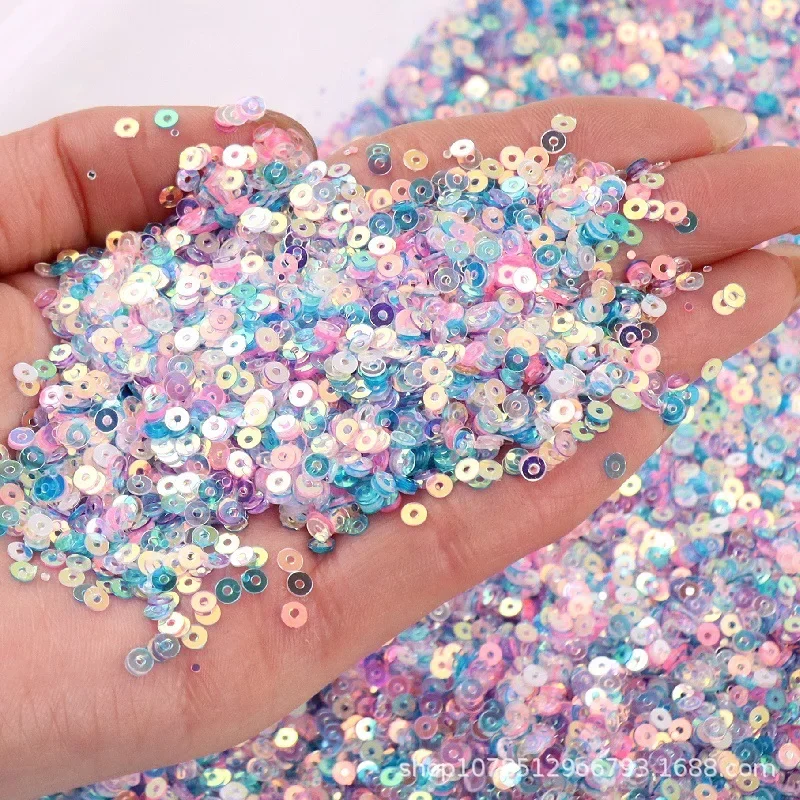 2mm 3mm 4mm Hologram Laser Sequins Craft PVC Flat Circle Spangle Sequin DIY Paillettes Clothing Sewing Accessories Lentejuelas