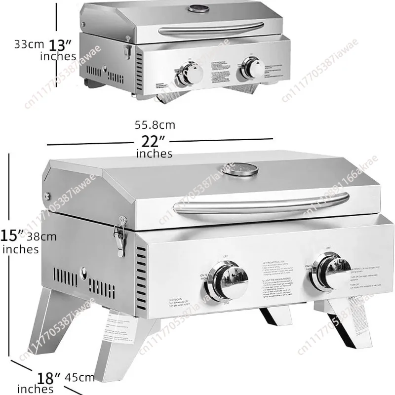 Portable Windproof Gas Camping Stove Outdoor Picnic Grill American Style Home BBQ