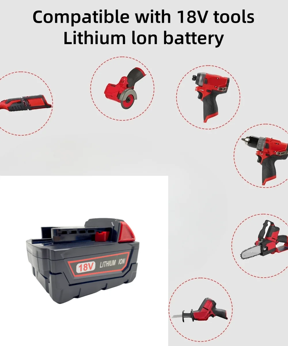 Napájení pro M18 18V 6000mAh Náhradní lithium-iontová baterie, pro model M18 B5 XC Li-ion baterie 48-11-1815 2604-20 48-11-1850 - náhled 4