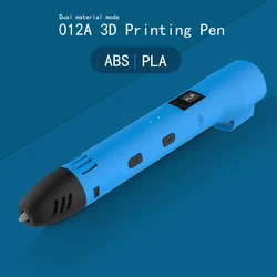 QCREATE 3D Pen 60-245 Celsius Adjustable Heating Temperature 8 Gears Speed LCD Display Support ABS PLA HIPS PVA Materials
